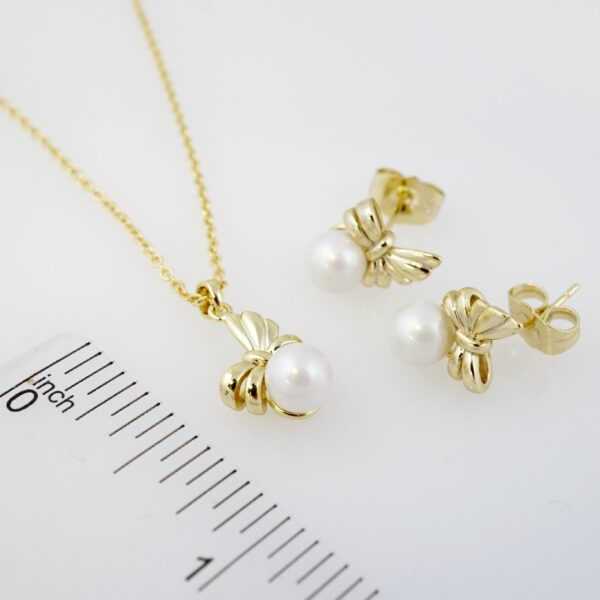 Set de Acero Inoxidable Bañado en Oro 14K – AL-SET-0051 - Imagen 4