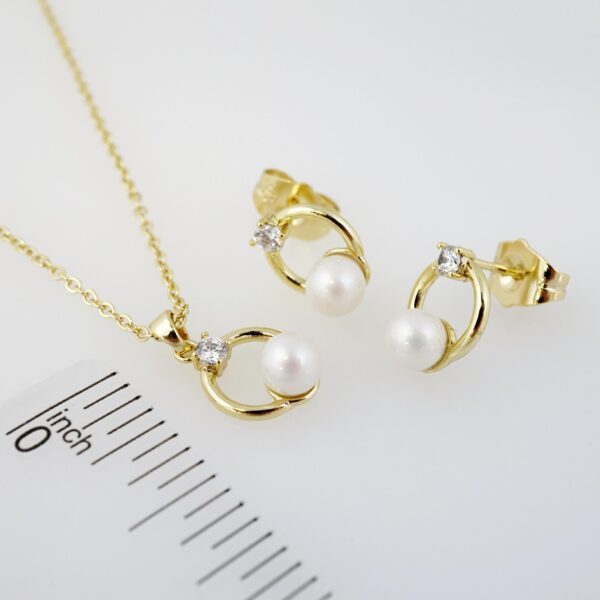 Set de Acero Inoxidable Bañado en Oro 14K – AL-SET-0052 - Imagen 4