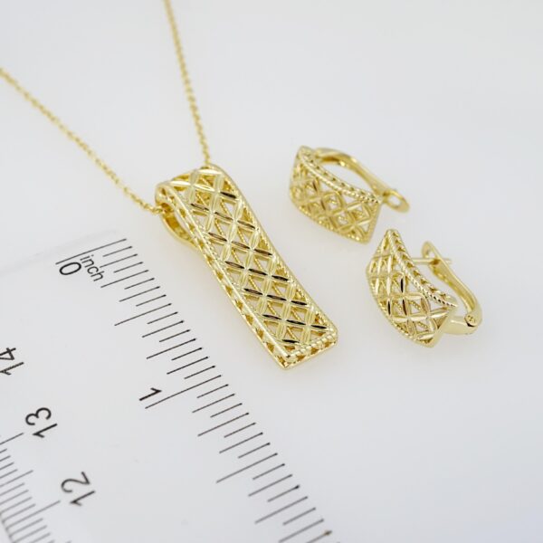 Set de Acero Inoxidable Bañado en Oro 14K – AL-SET-0054 - Imagen 3