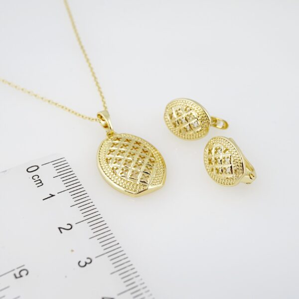Set de Acero Inoxidable Bañado en Oro 14K – AL-SET-0056 - Imagen 3