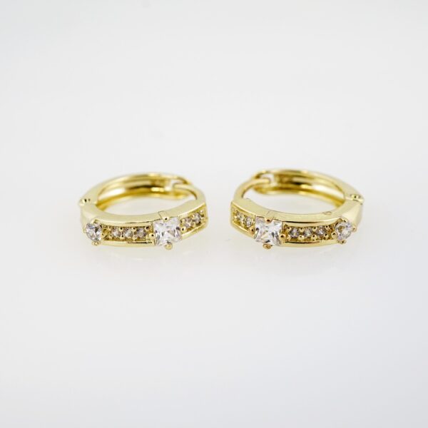 Aretes de Acero Inoxidable Bañados en Oro 14K – AL-EA0062.E