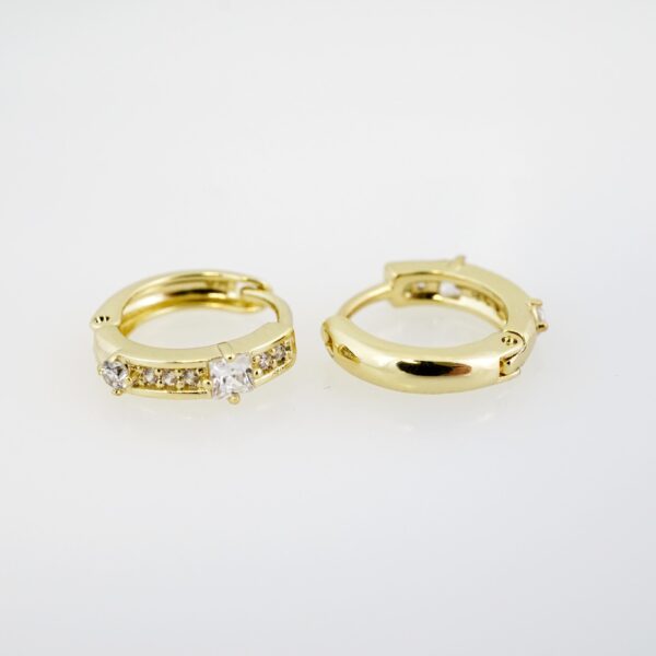 Aretes de Acero Inoxidable Bañados en Oro 14K – AL-EA0062.E - Imagen 2