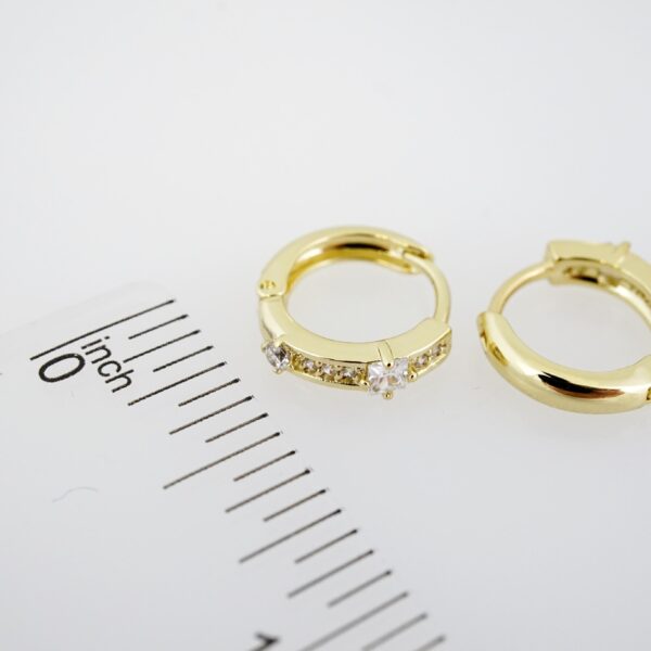 Aretes de Acero Inoxidable Bañados en Oro 14K – AL-EA0062.E - Imagen 3