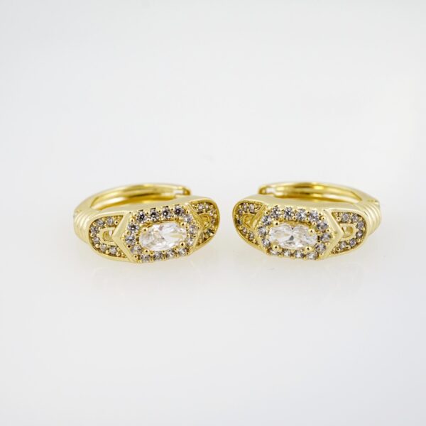 Aretes de Acero Inoxidable Bañados en Oro 14K – AL-EA0063.E