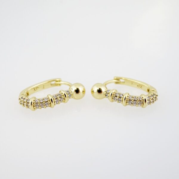 Aretes de Acero Inoxidable Bañados en Oro 14K – AL-EA0072.E