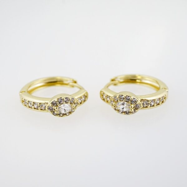 Aretes de Acero Inoxidable Bañados en Oro 14K – AL-EA0079.E