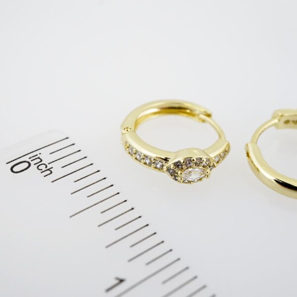 Aretes de Acero Inoxidable Bañados en Oro 14K – AL-EA0079.E - Imagen 3