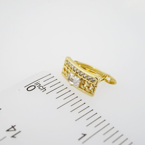 Aretes de Acero Inoxidable Bañados en Oro 14K – AL-EA0080.E - Imagen 3