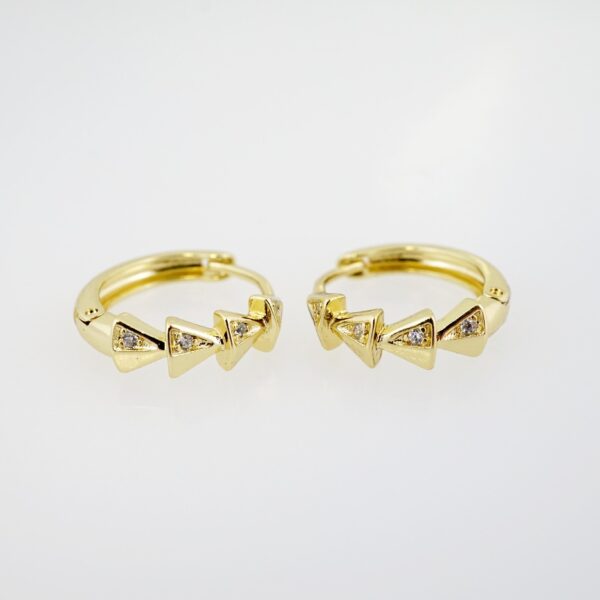 Aretes de Acero Inoxidable Bañados en Oro 14K – AL-EA0081.E
