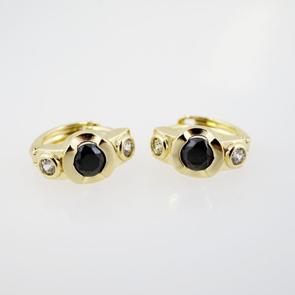 Aretes de Acero Inoxidable Bañados en Oro 14K – AL-EA0083.E