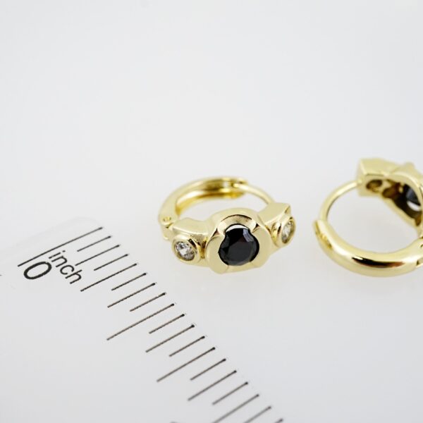 Aretes de Acero Inoxidable Bañados en Oro 14K – AL-EA0083.E - Imagen 3