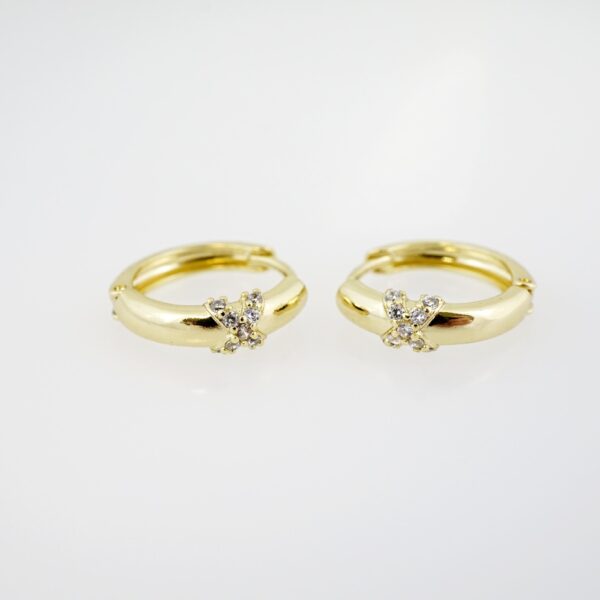 Aretes de Acero Inoxidable Bañados en Oro 14K – AL-EA0085.E