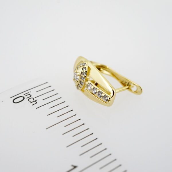 Aretes de Acero Inoxidable Bañados en Oro 14K – AL-EA0087.E - Imagen 3