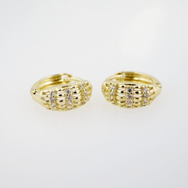 Aretes de Acero Inoxidable Bañados en Oro 14K – AL-EA0088.E