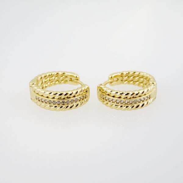 Aretes de Acero Inoxidable Bañados en Oro 14K – AL-EA0089.E