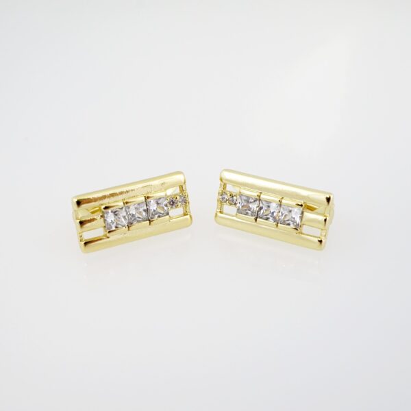 Aretes de Acero Inoxidable Bañados en Oro 14K – AL-EA0090.E