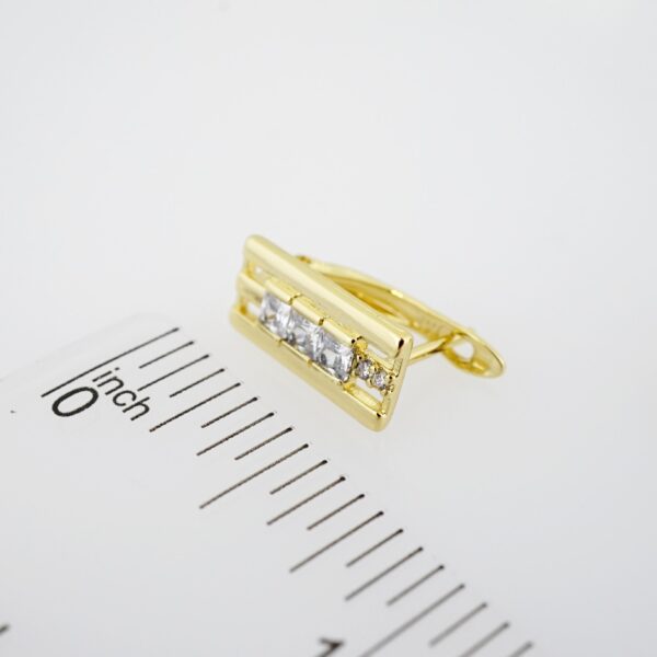 Aretes de Acero Inoxidable Bañados en Oro 14K – AL-EA0090.E - Imagen 3