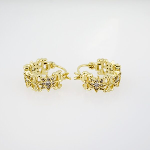 Aretes de Acero Inoxidable Bañados en Oro 14K – AL-EA0092.E