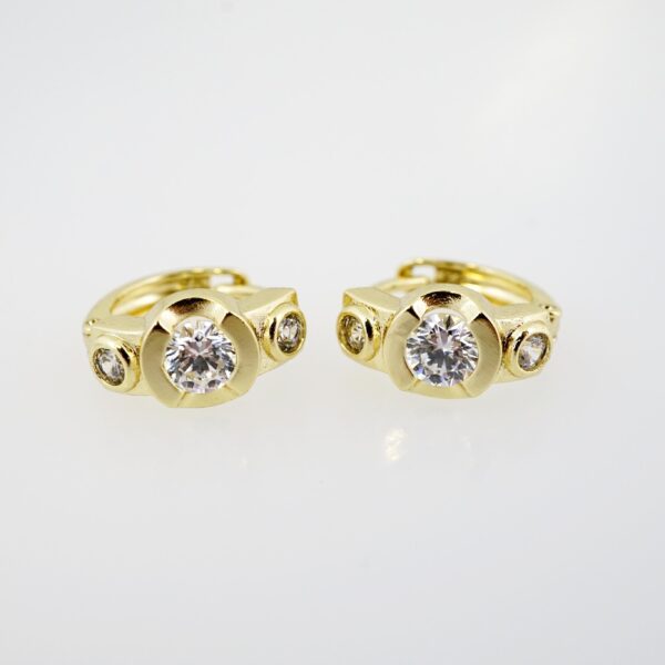 Aretes de Acero Inoxidable Bañados en Oro 14K – AL-EA0093.E