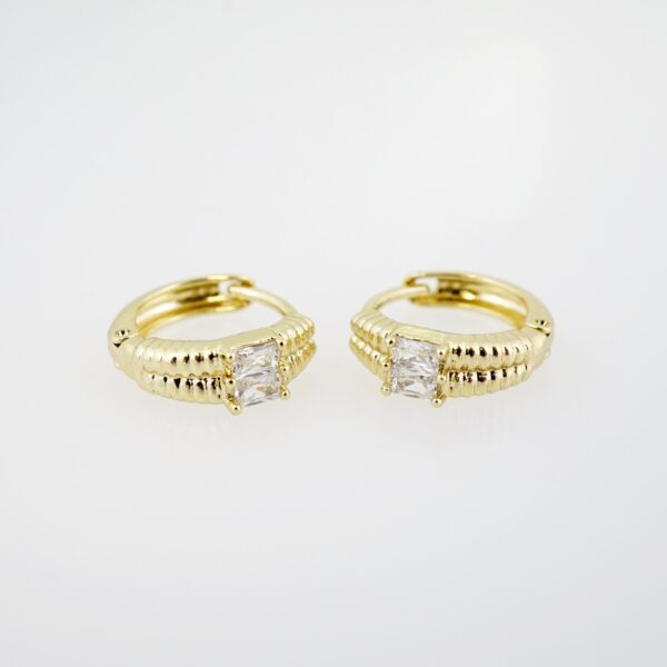 Aretes de Acero Inoxidable Bañados en Oro 14K – AL-EA0096.E