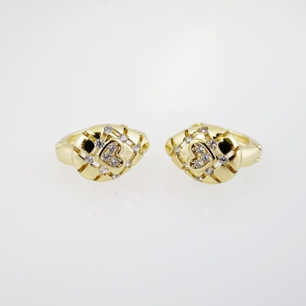 Aretes de Acero Inoxidable Bañados en Oro 14K – AL-EA0097.E