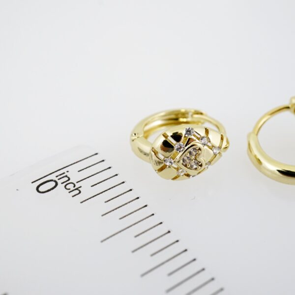 Aretes de Acero Inoxidable Bañados en Oro 14K – AL-EA0097.E - Imagen 3