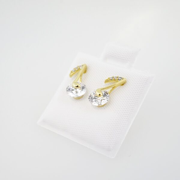 Aretes de Acero Inoxidable Bañados en Oro 14K – AL-EA0098.E