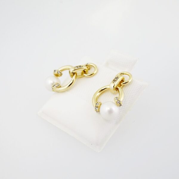 Aretes de Acero Inoxidable Bañados en Oro 14K – AL-EA0099.E