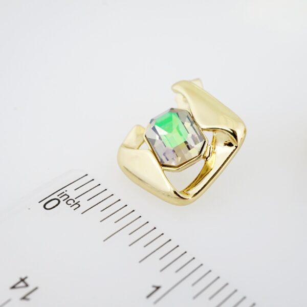 Aretes de Acero Inoxidable Bañados en Oro 14K – AL-EA0100.E - Imagen 3
