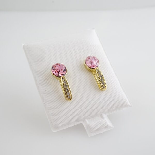 Aretes de Acero Inoxidable Bañados en Oro 14K – AL-EA0191