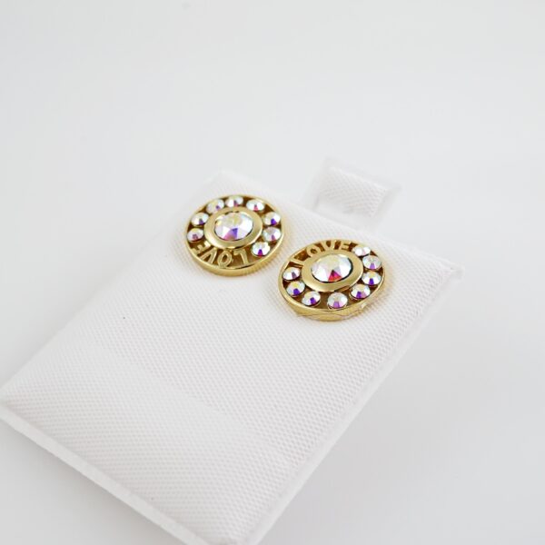 Aretes de Acero Inoxidable Bañados en Oro 14K – AL-EA0148