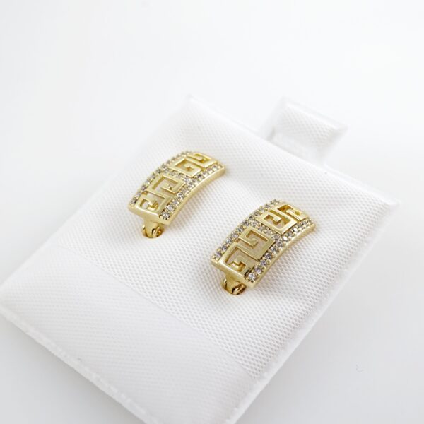 Aretes de Acero Inoxidable Bañados en Oro 14K – AL-EA0153
