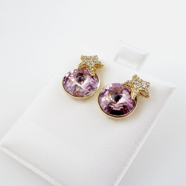 Aretes de Acero Inoxidable Bañados en Oro 14K – AL-EA0149