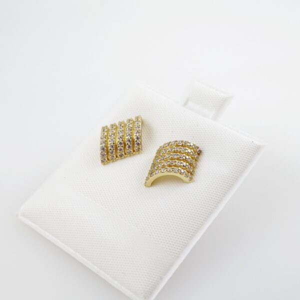 Aretes de Acero Inoxidable Bañados en Oro 14K – AL-EA0146