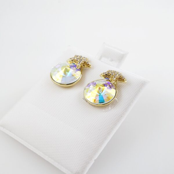 Aretes de Acero Inoxidable Bañados en Oro 14K – AL-EA0145