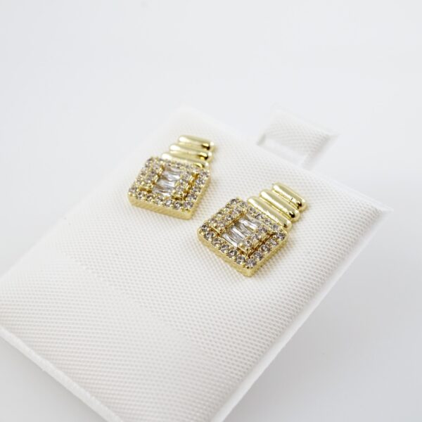 Aretes de Acero Inoxidable Bañados en Oro 14K – AL-EA0158