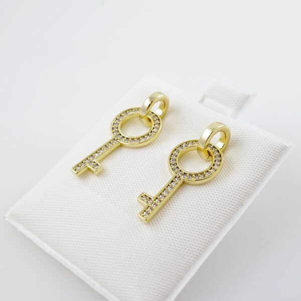 Aretes de Acero Inoxidable Bañados en Oro 14K – AL-EA0155