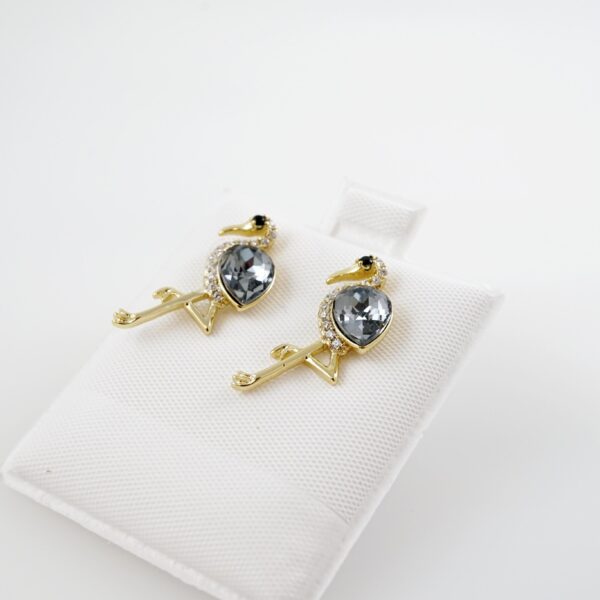 Aretes de Acero Inoxidable Bañados en Oro 14K – AL-EA0143