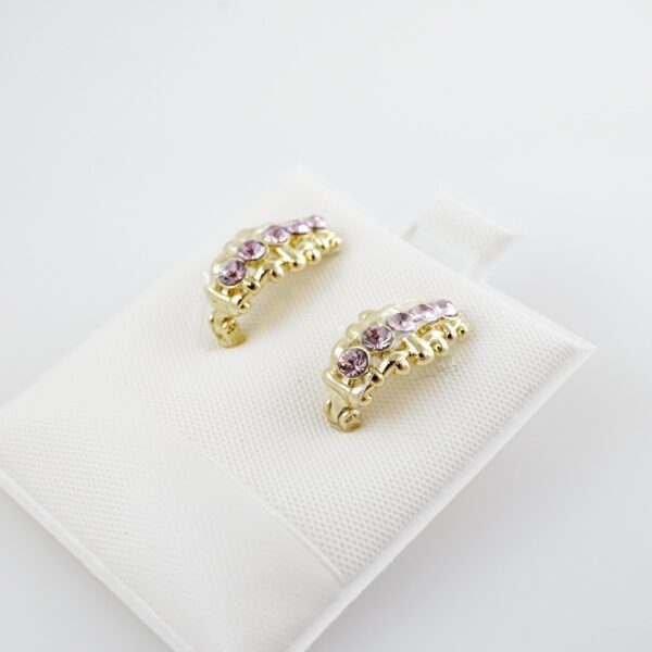 Aretes de Acero Inoxidable Bañados en Oro 14K – AL-EA0136