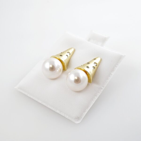 Aretes de Acero Inoxidable Bañados en Oro 14K – AL-EA0135
