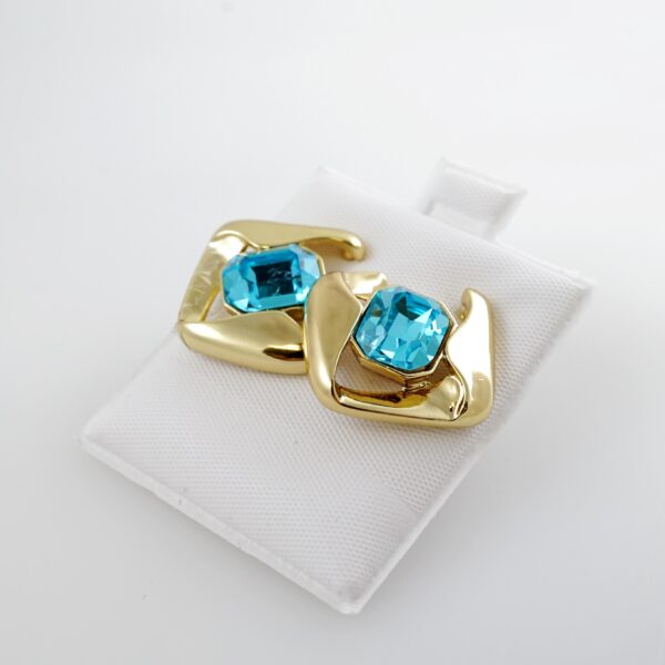 Aretes de Acero Inoxidable Bañados en Oro 14K – AL-EA0134