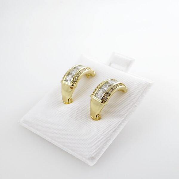 Aretes de Acero Inoxidable Bañados en Oro 14K – AL-EA0131