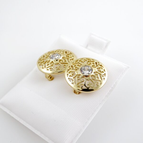 Aretes de Acero Inoxidable Bañados en Oro 14K – AL-EA0126