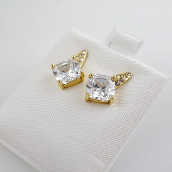 Aretes de Acero Inoxidable Bañados en Oro 14K – AL-EA0150