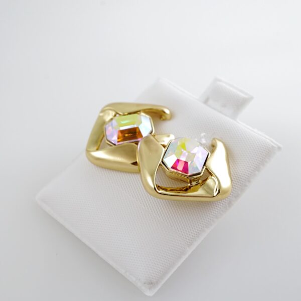 Aretes de Acero Inoxidable Bañados en Oro 14K – AL-EA0127