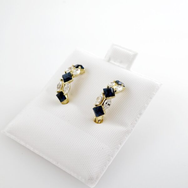 Aretes de Acero Inoxidable Bañados en Oro 14K – AL-EA0130