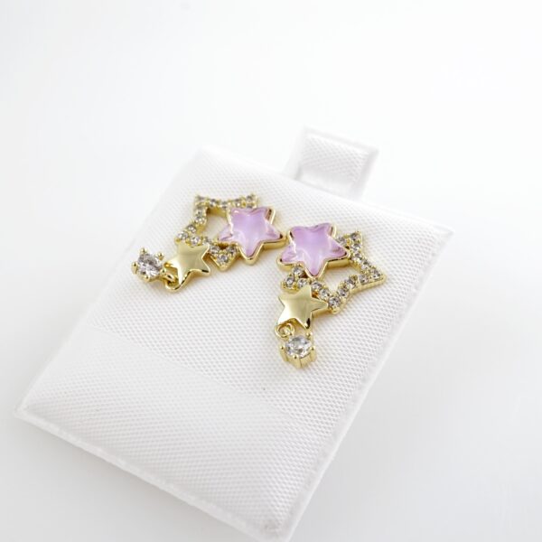 Aretes de Acero Inoxidable Bañados en Oro 14K – AL-EA0133