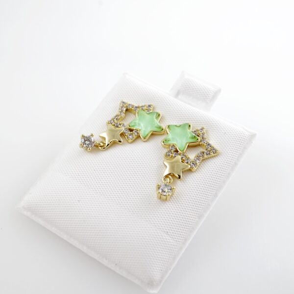 Aretes de Acero Inoxidable Bañados en Oro 14K – AL-EA0157