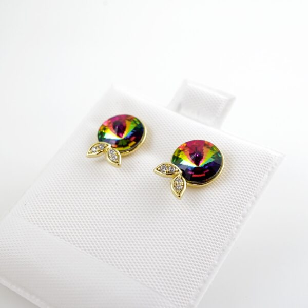 Aretes de Acero Inoxidable Bañados en Oro 14K – AL-EA0182