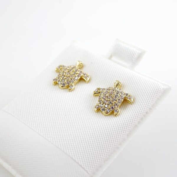 Aretes de Acero Inoxidable Bañados en Oro 14K – AL-EA0183